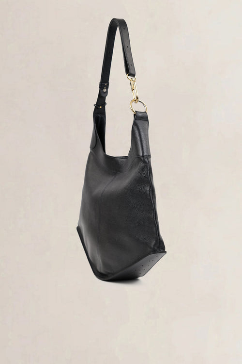 Delvaux Black Satan Shoulder Bag