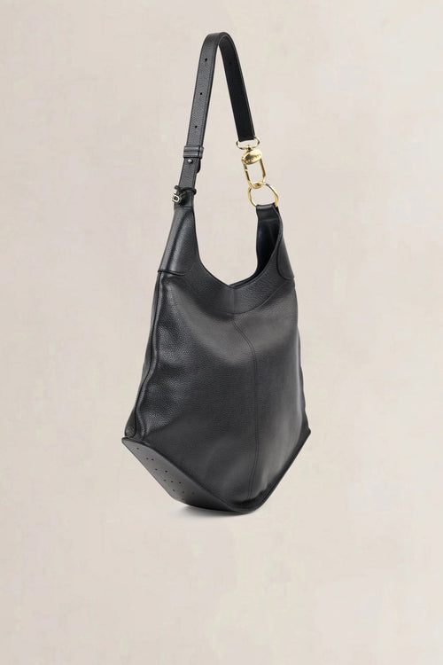 Delvaux Black Satan Shoulder Bag