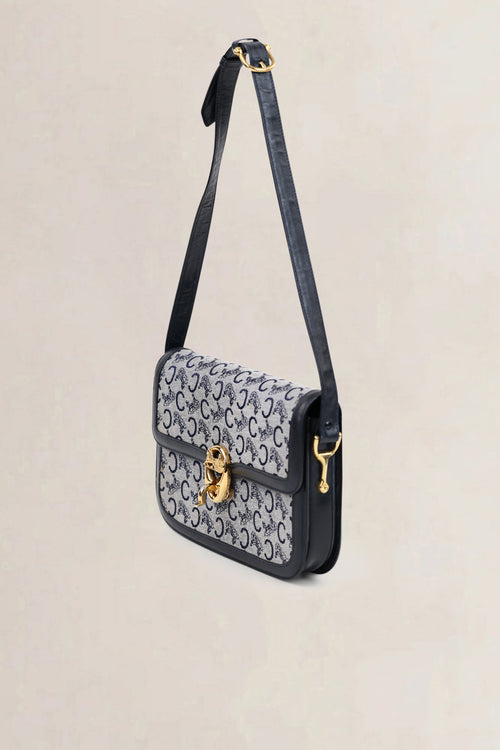 Céline Blue Monogram Crossbody Bag