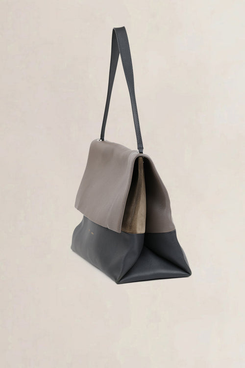 Céline Taupe/Charcoal All Soft Shoulder Bag