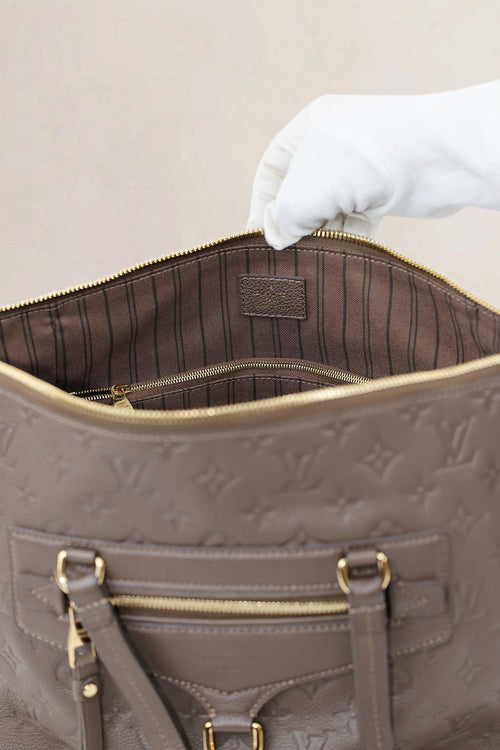 Louis Vuitton Taupe Lumineuse Empreinte Monogram Shoulder Bag