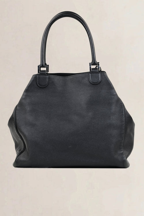 Delvaux Black Louise Satchel Allure Vernis Shoulder Bag