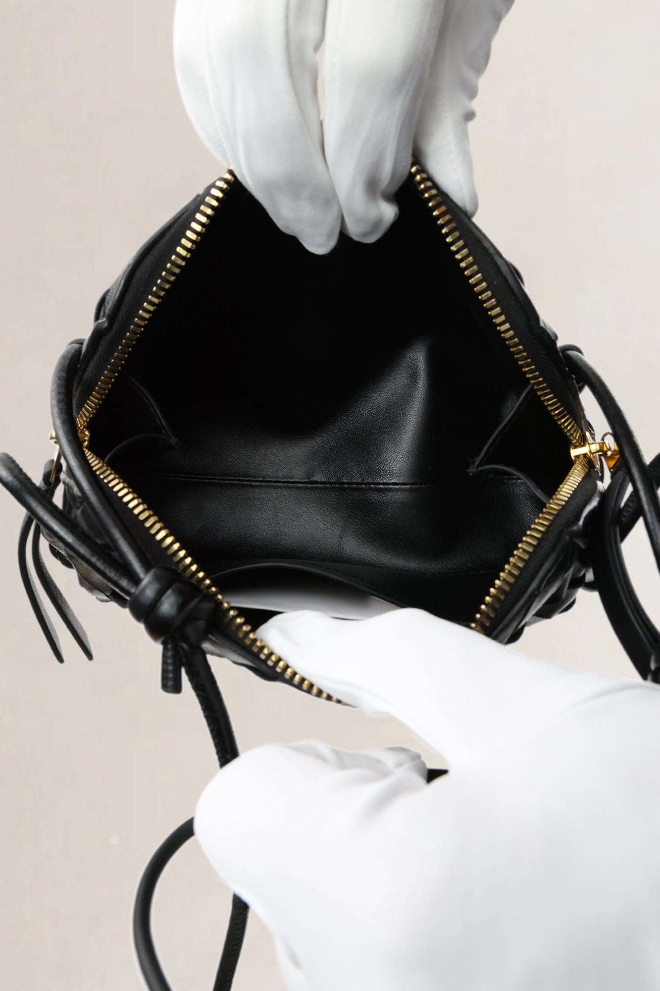 Bottega Veneta Black Concert Pouch Crossbody Bag