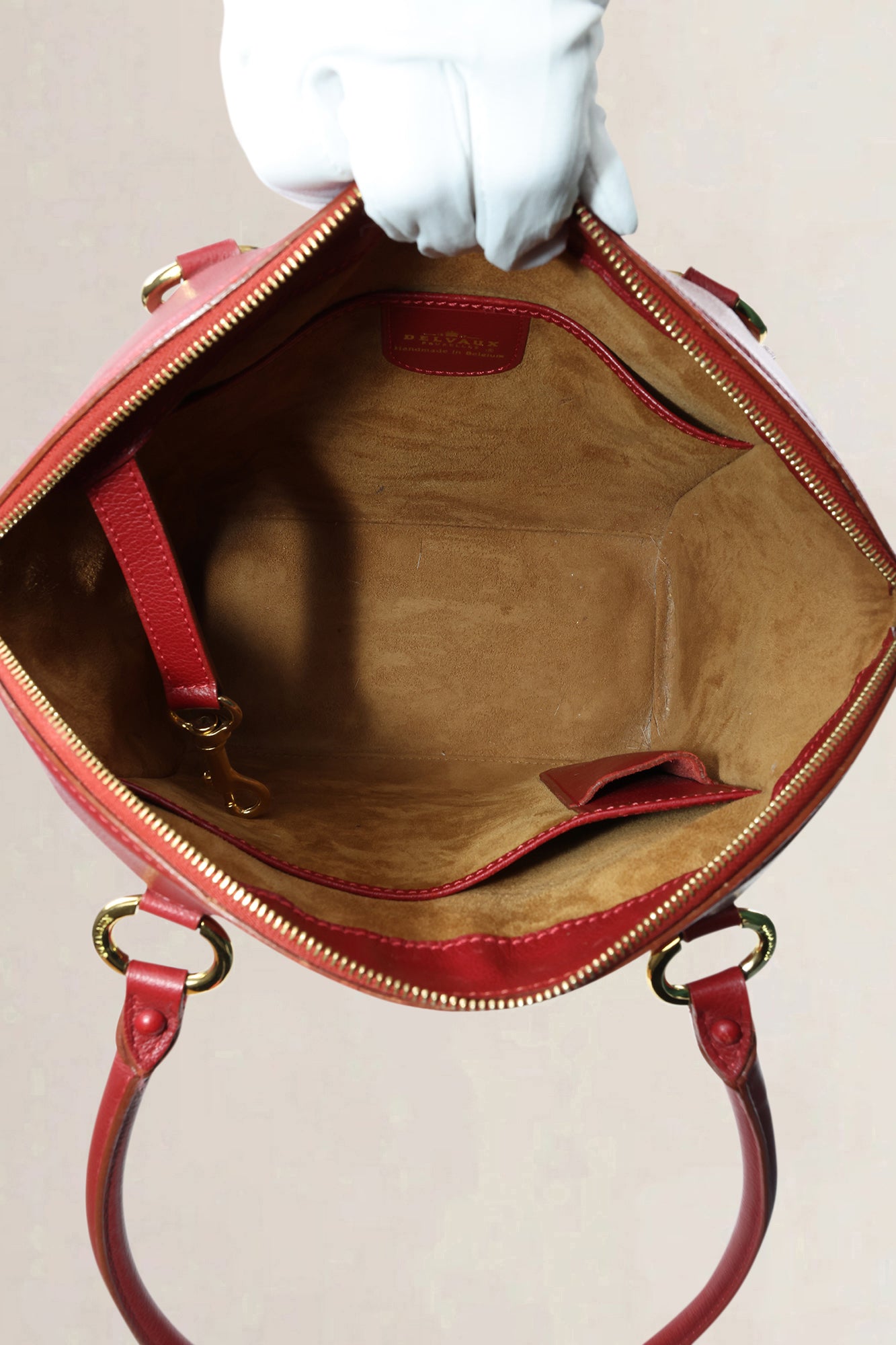 Delvaux Rosso Charme Shoulder Bag
