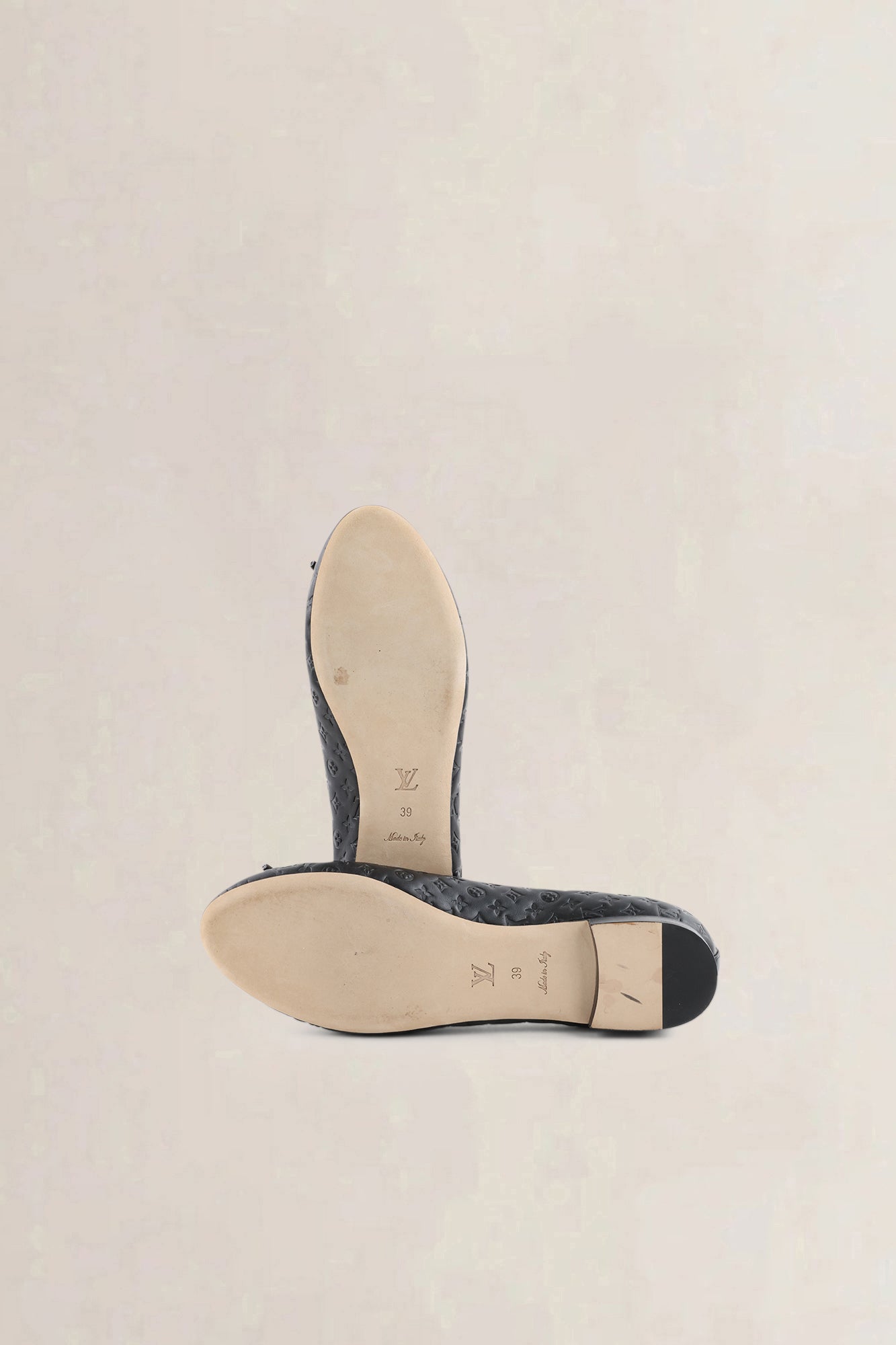 Louis Vuitton Brown Empreinte Nina Ballerina Flats