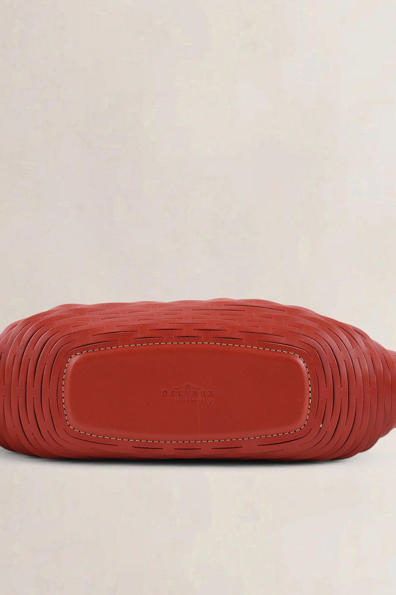 Delvaux Red/Black Charles Kaisin Basket Bag