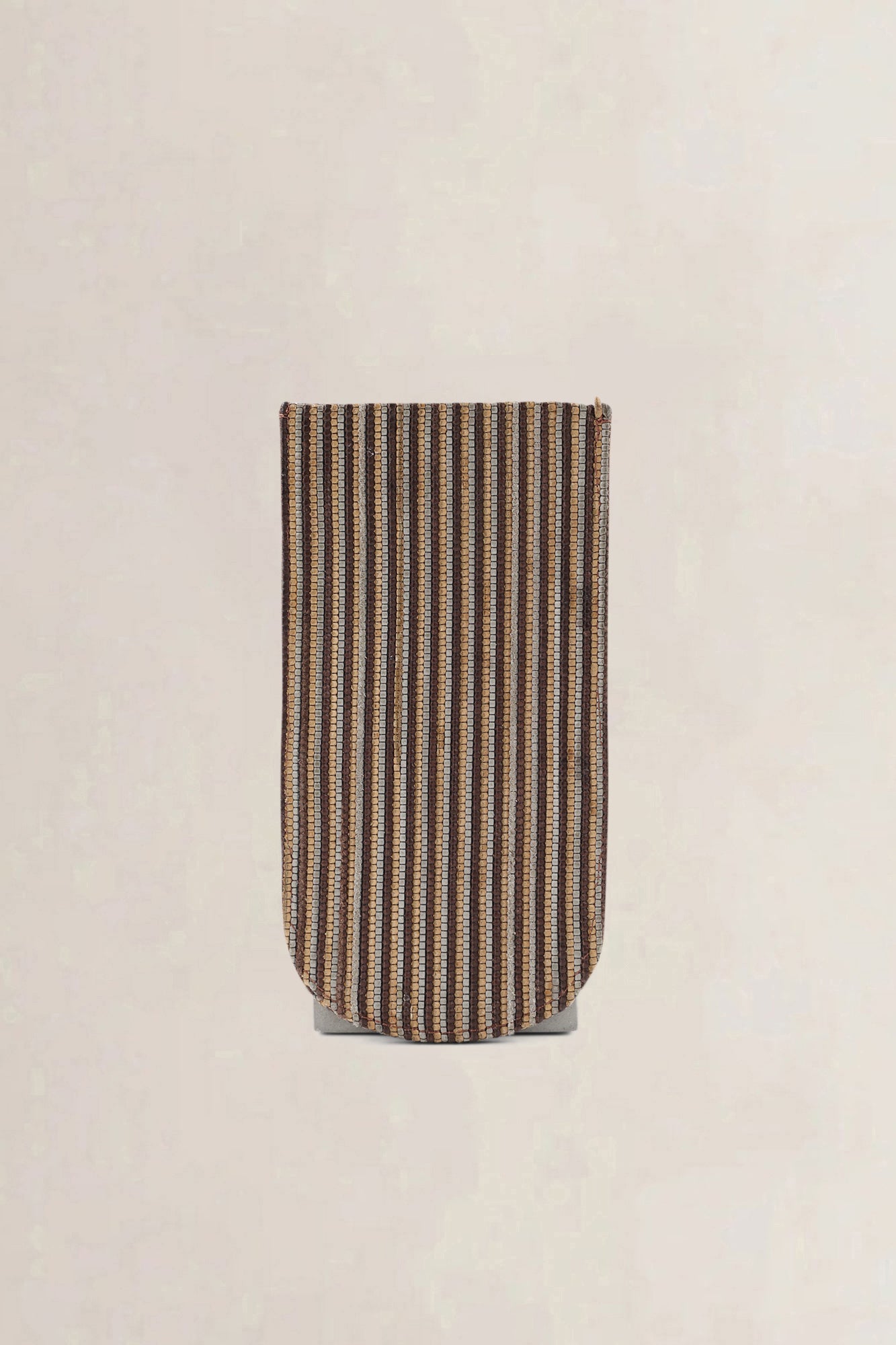 Delvaux Brown Toile De Cuir Glasses Case — vintage
