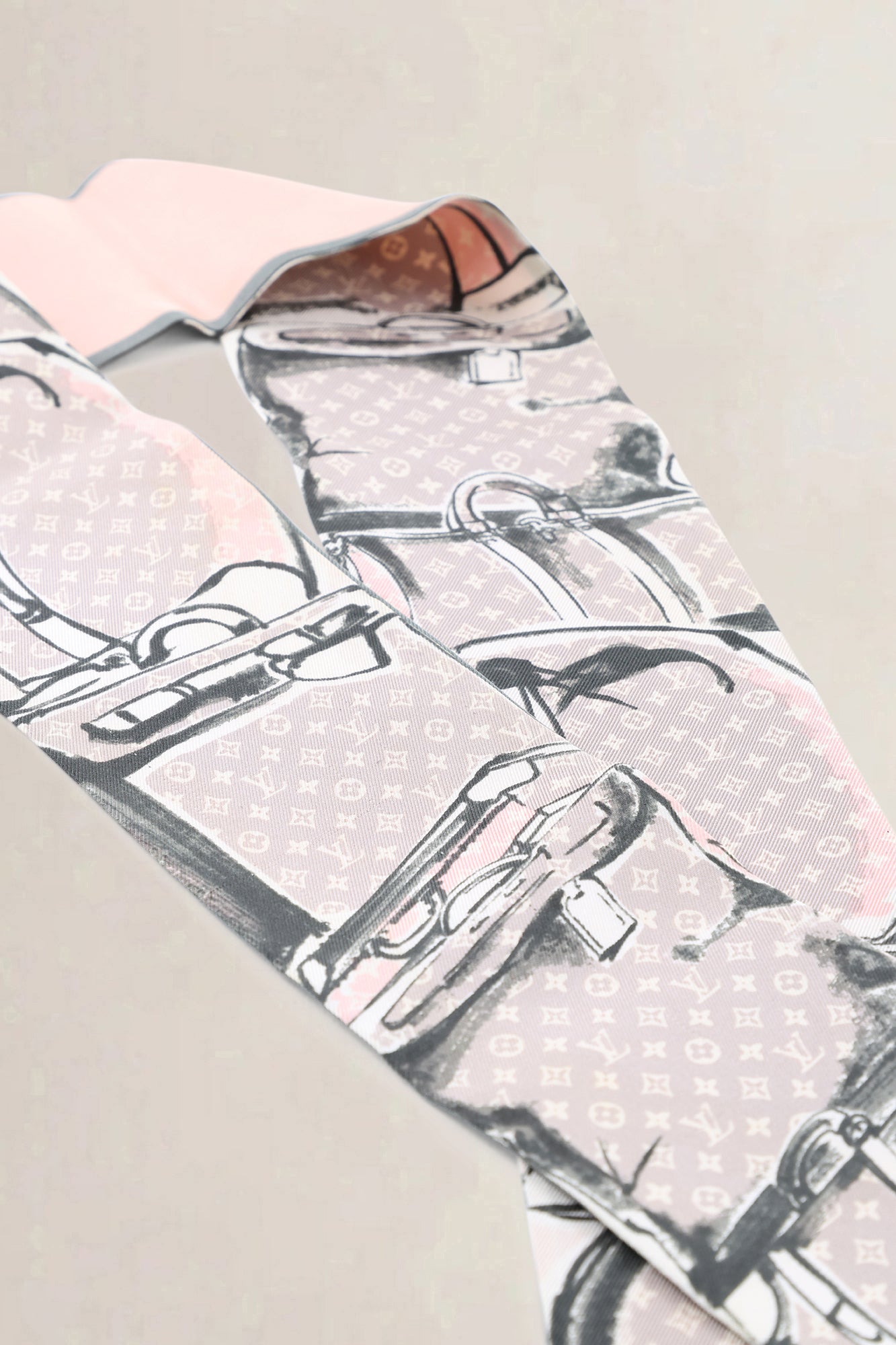 Louis Vuitton Pink Monogram Silk Scarf — preloved