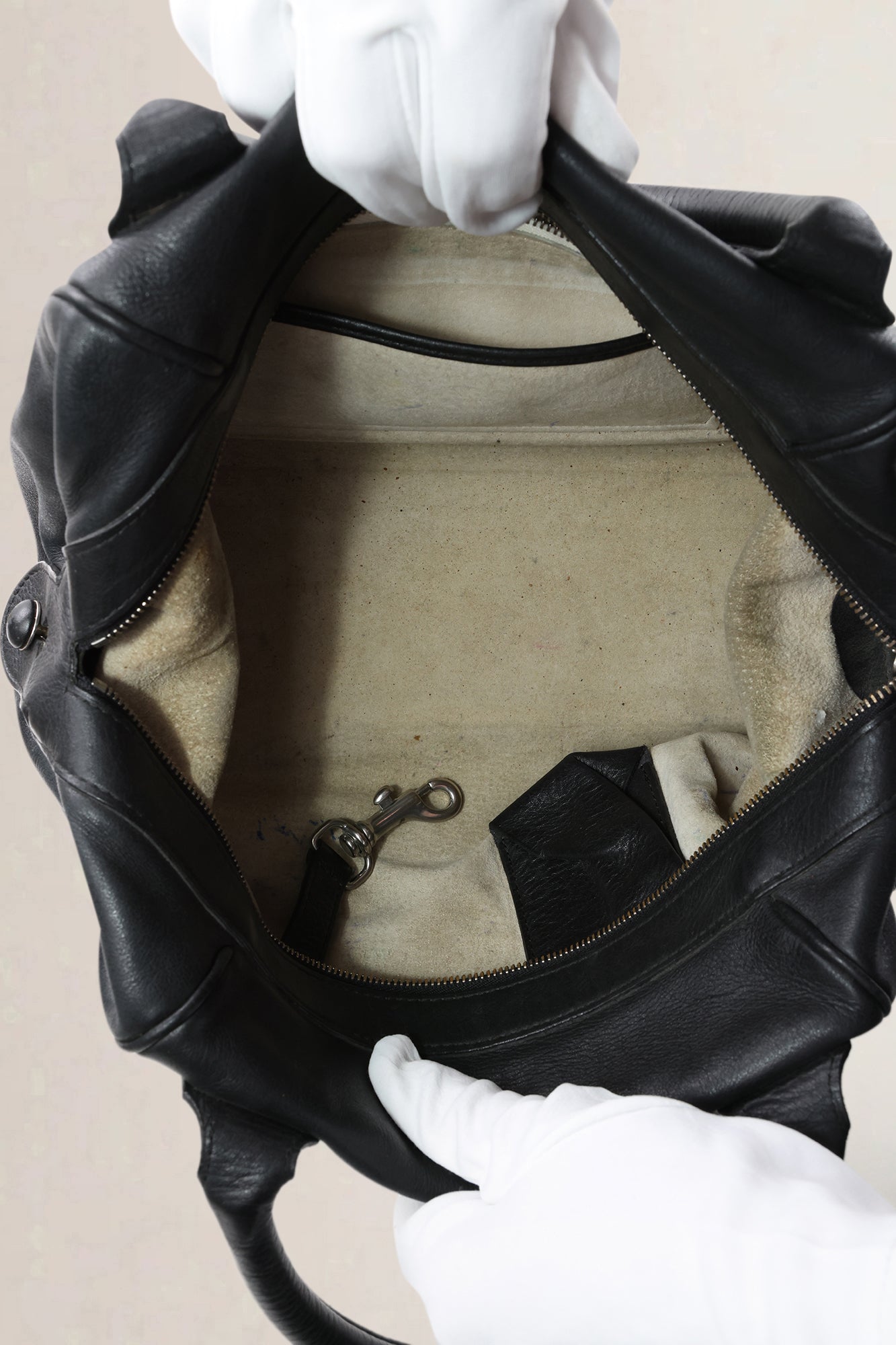 Delvaux Black Leather Top Handle Bag