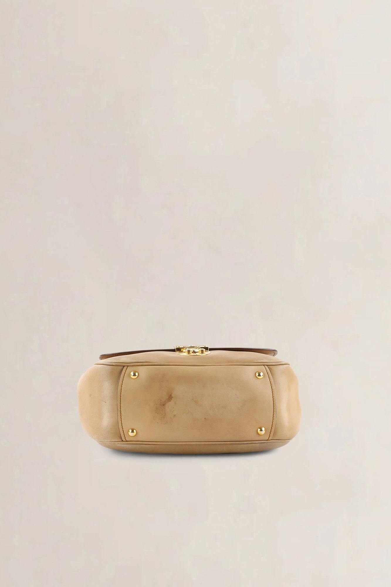 Miu Miu Beige Leather Crossbody Bag
