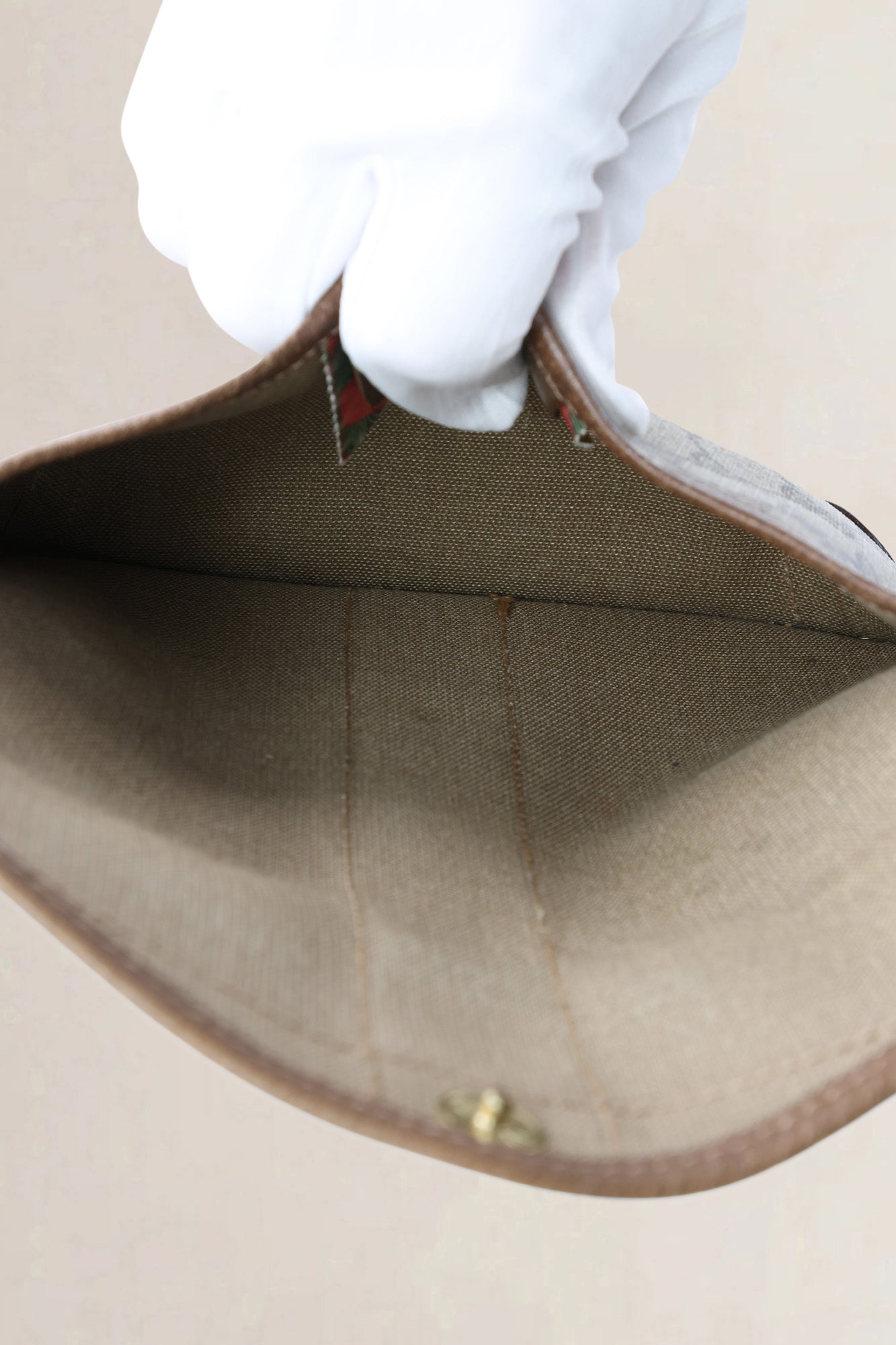 Gucci Beige & Brown GG Canvas Pochette
