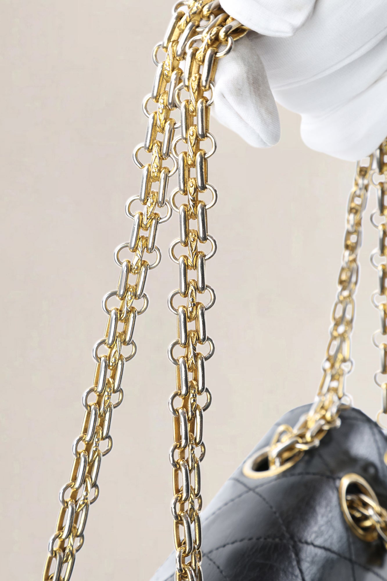 Chanel Vintage Classic Black Lambskin Double Flap Shoulder Bag