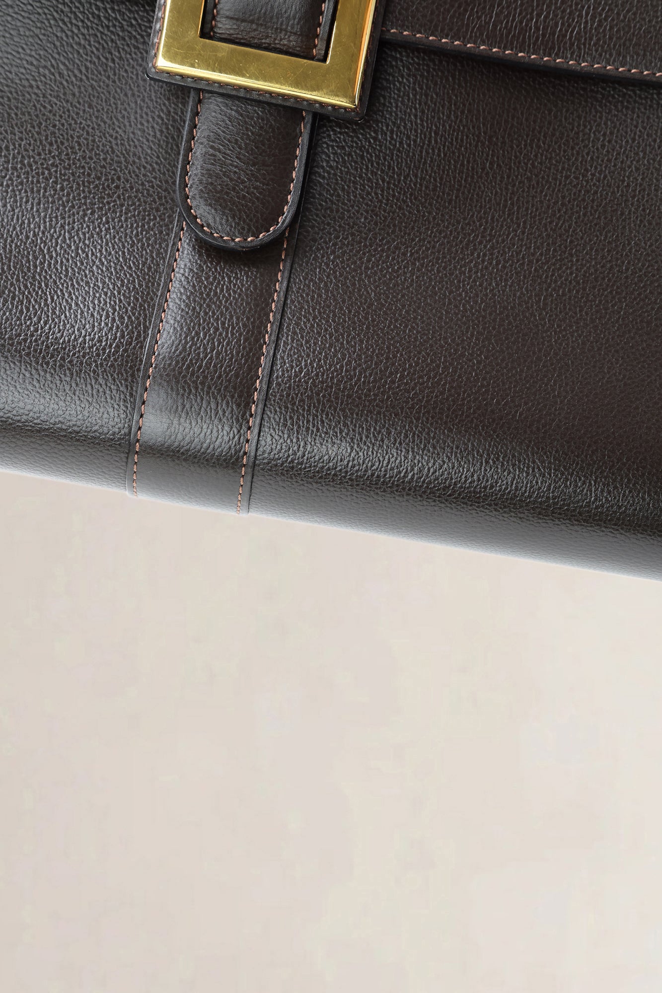 Delvaux Dark Brown Jumping Calf Leather Vintage Crossbody Bag