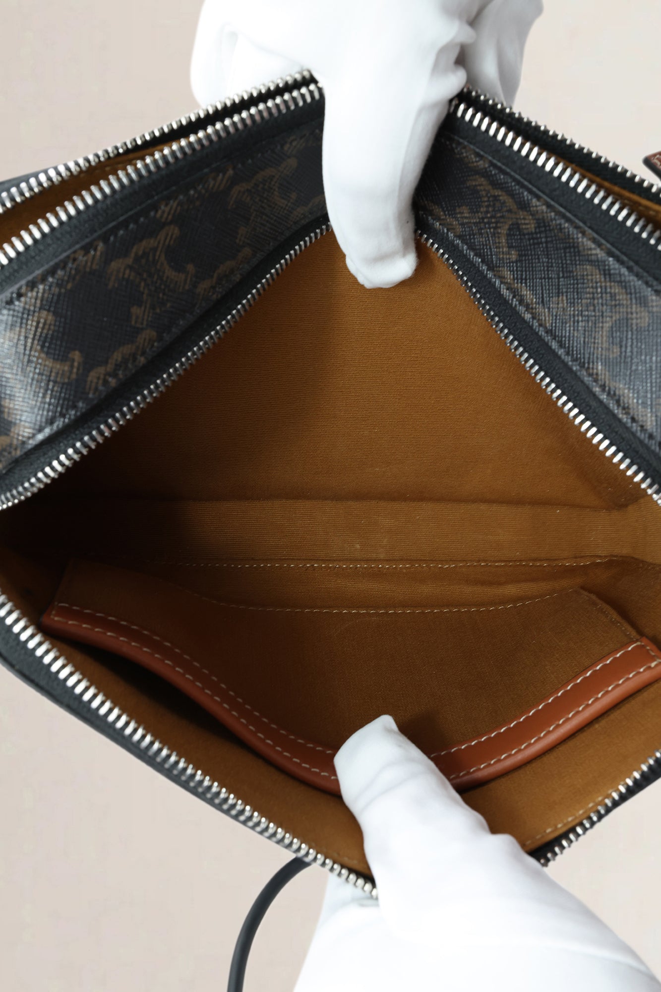 Celine Brown Triomphe Canvas Medium Messenger Bag