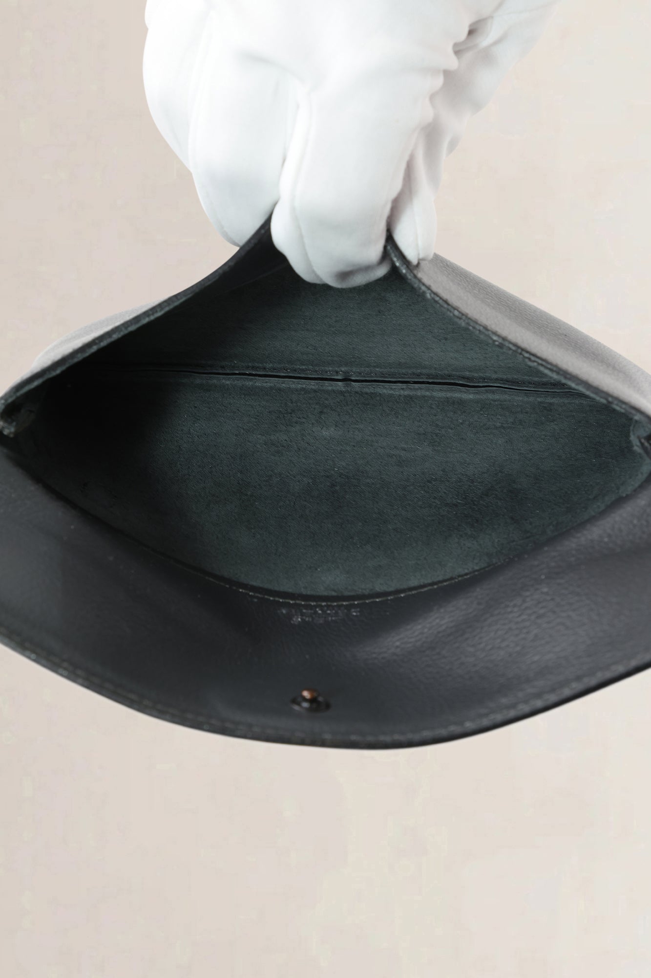 Delvaux Anthracite Pochette Diabolo Clutch