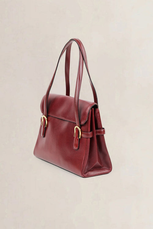 Delvaux Burgundy Shoulder Bag