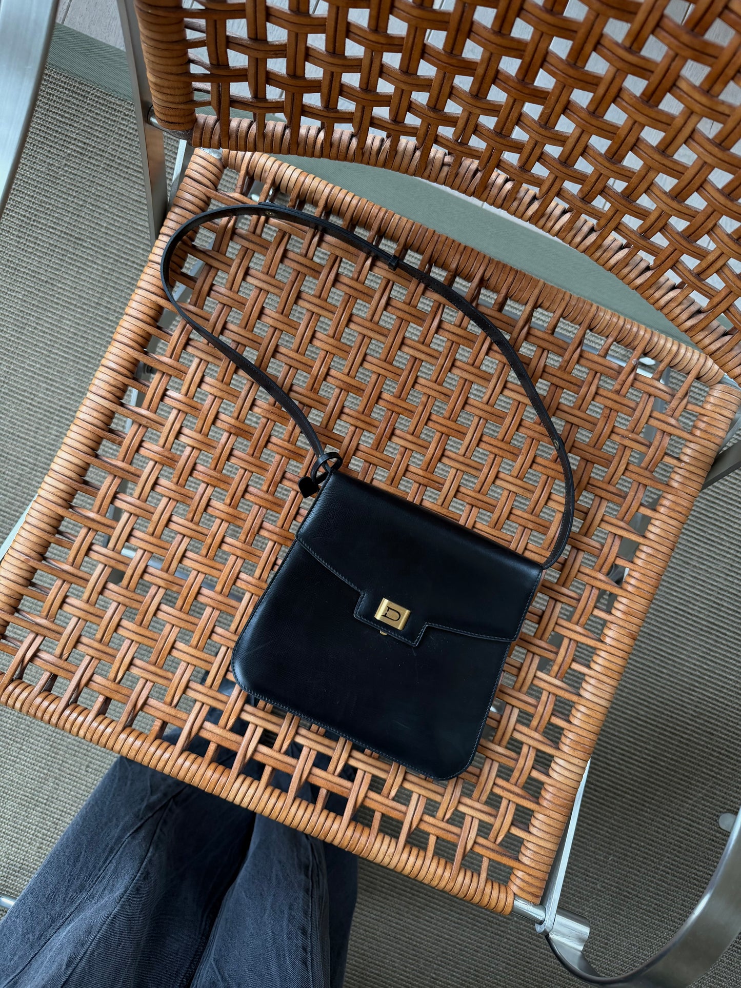 Delvaux Vintage Black Shoulder Bag