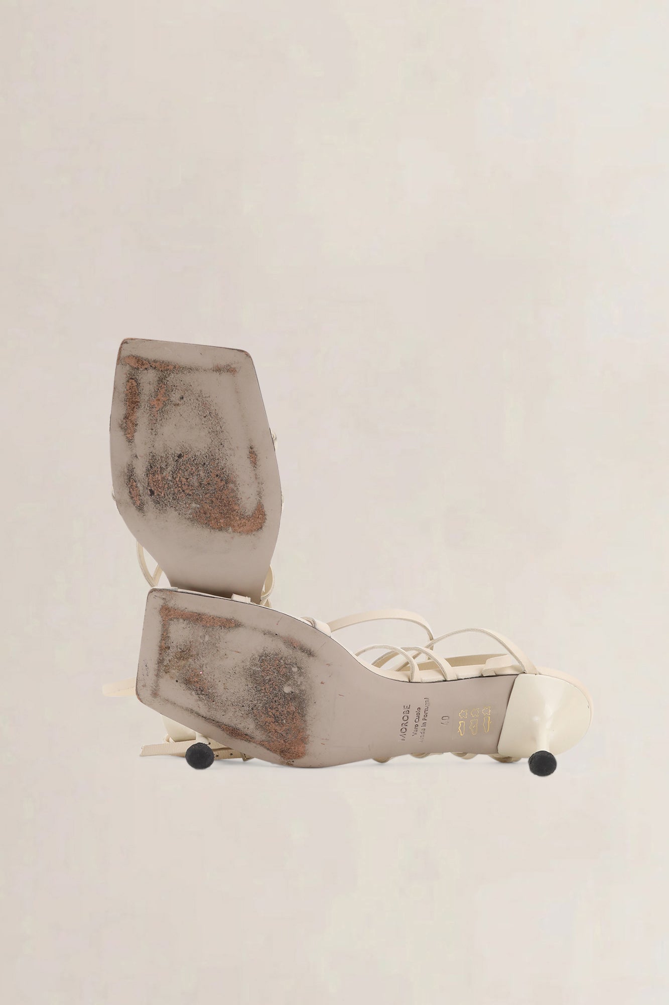 Morobé White Lace Sandals