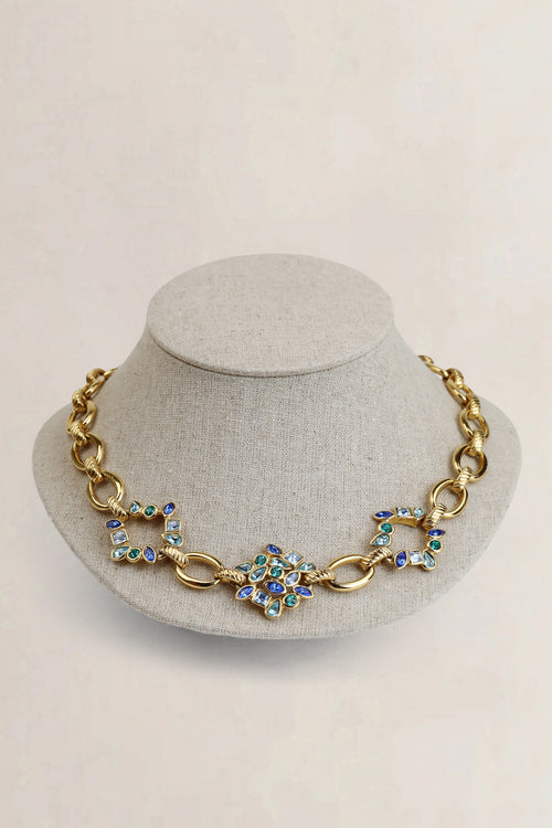 YSL Vintage Necklace & Earrings Flower Set Gripoix