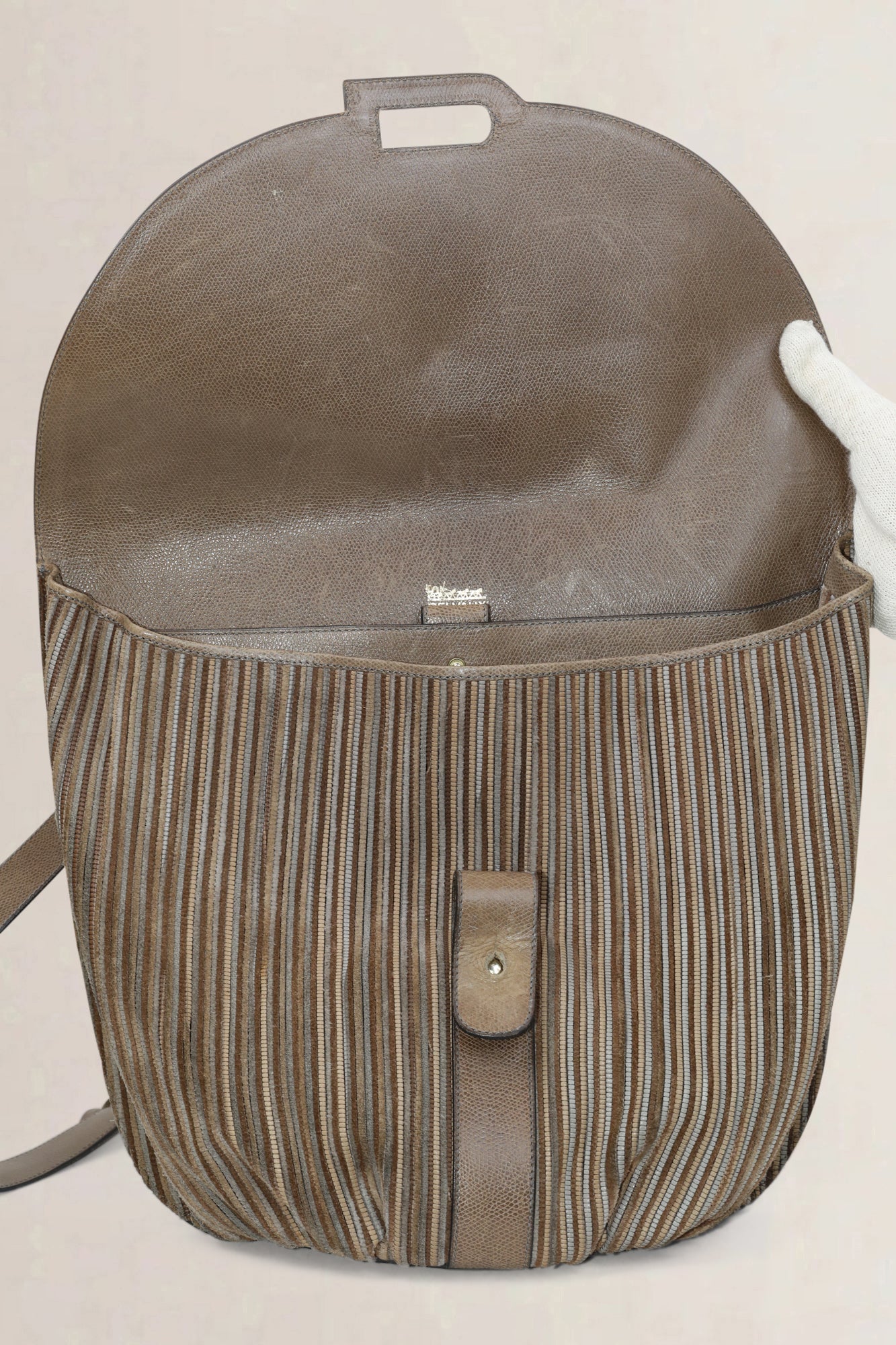 Brown Toile De Cuir Listrac GM Crossbody Bag