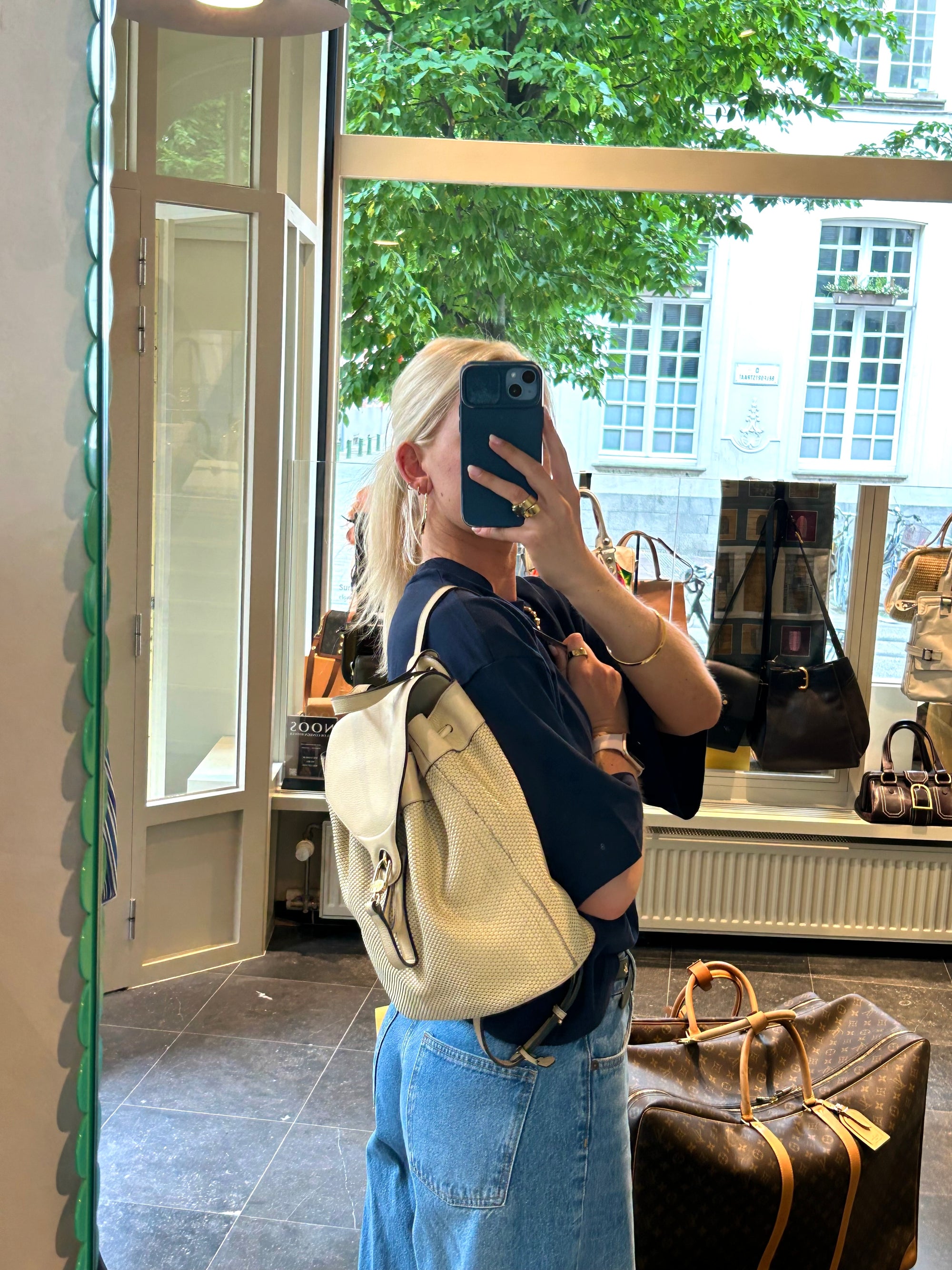 Ivory Toile De Cuir Soleil Backpack
