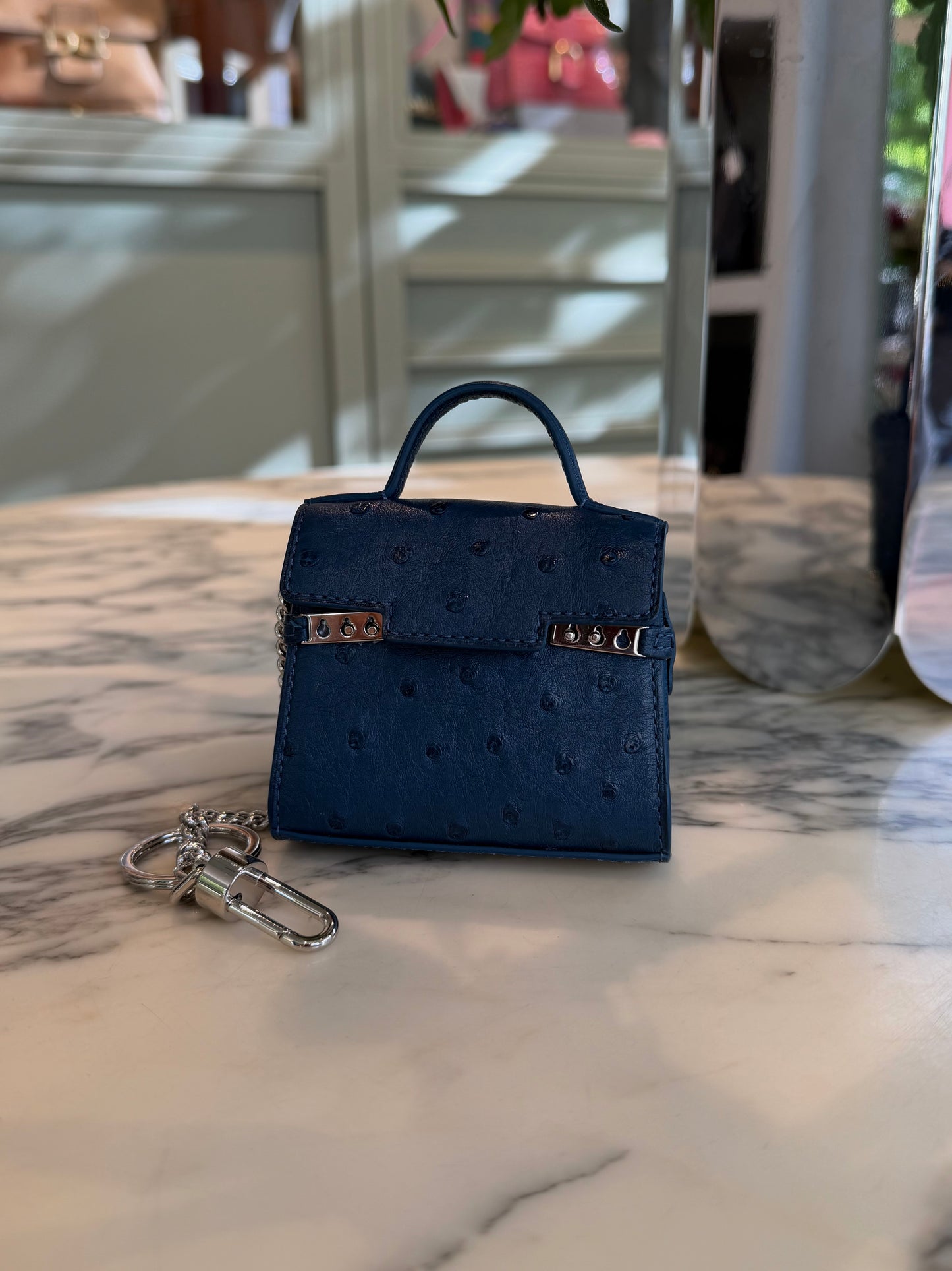 Tempête Blue Ostrich Charm