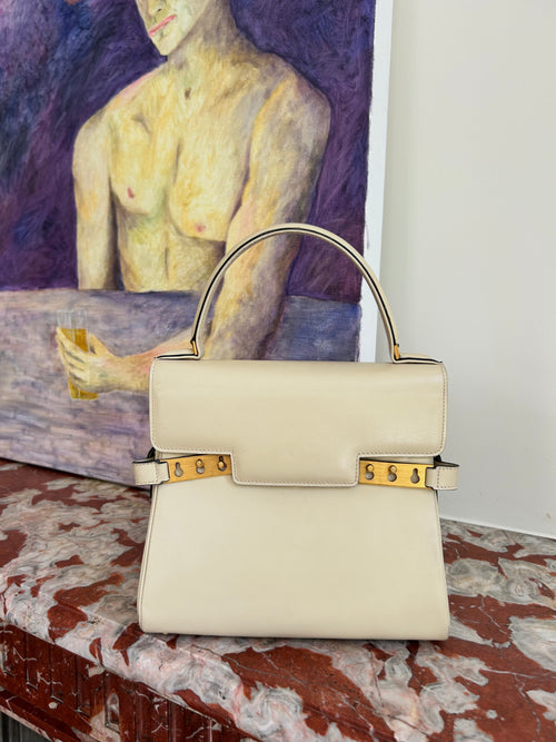 Delvaux Cream Tempête PM Top Handle Bag