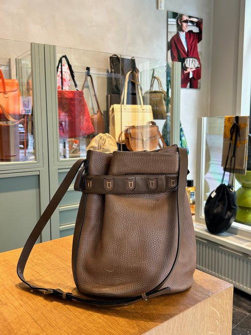 Delvaux Brown Calicot Crossbody Bag