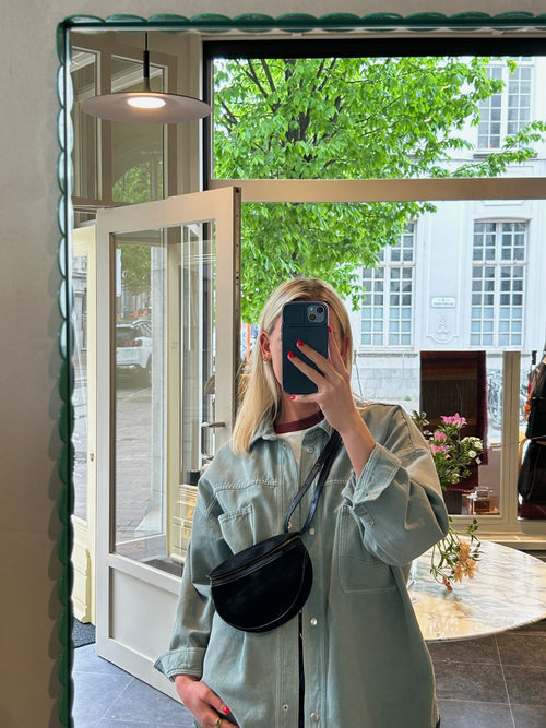 Delvaux Black Suède Envole Crossbody Bag