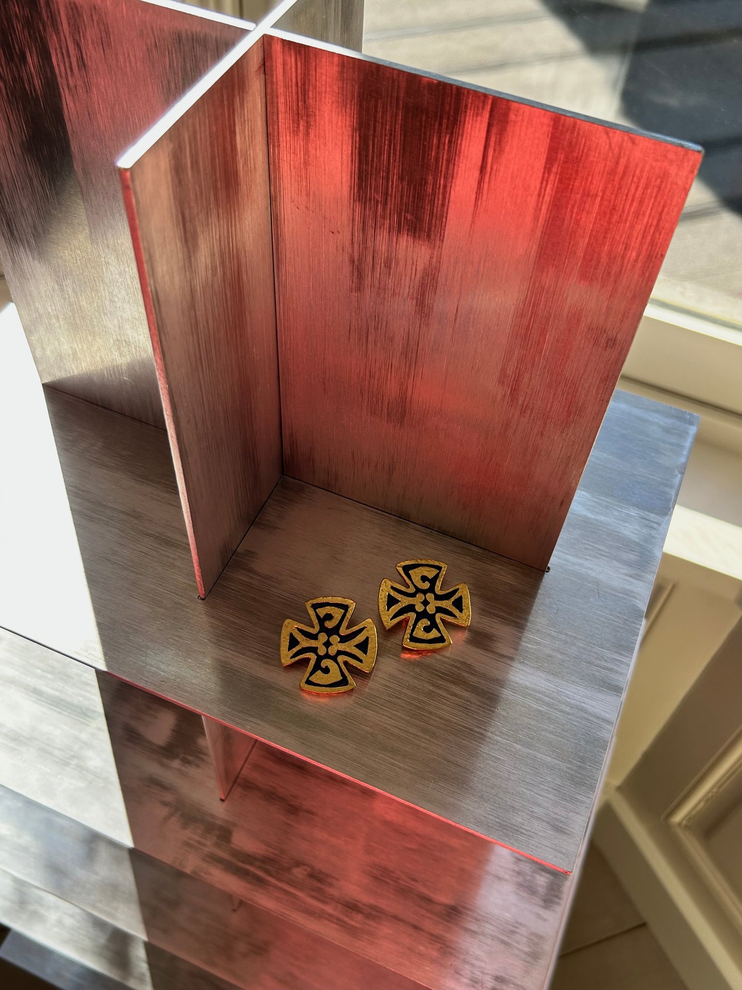 Vintage Maltese Cross Clips