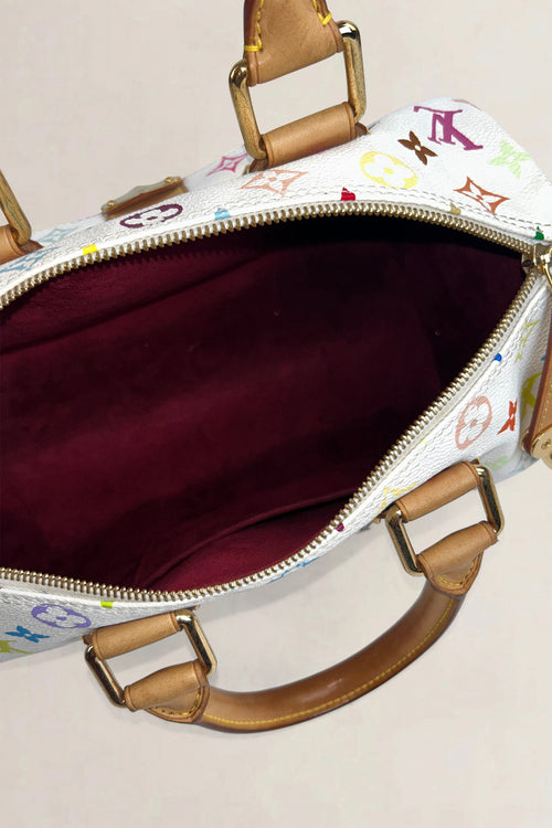 Louis Vuitton Multicolor White Speedy 30