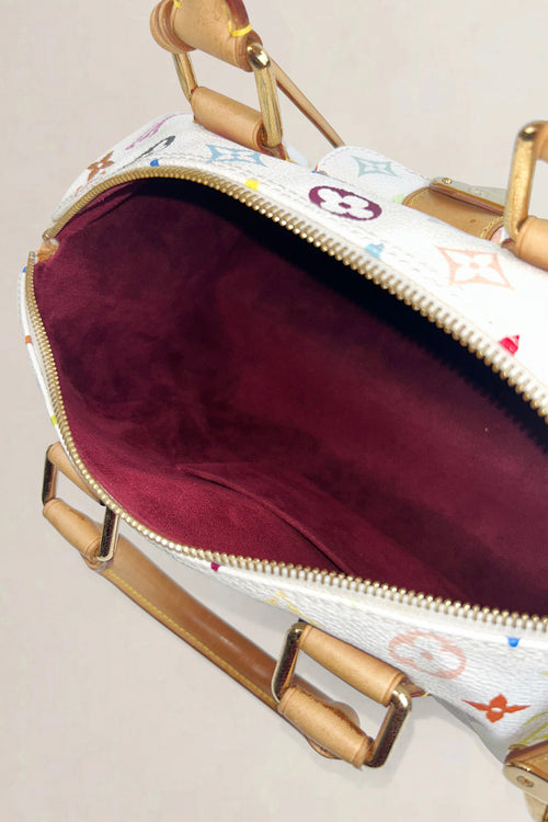 Louis Vuitton Multicolor White Speedy 30