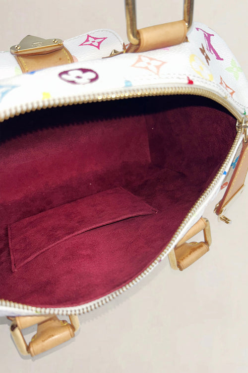 Louis Vuitton Multicolor White Speedy 30