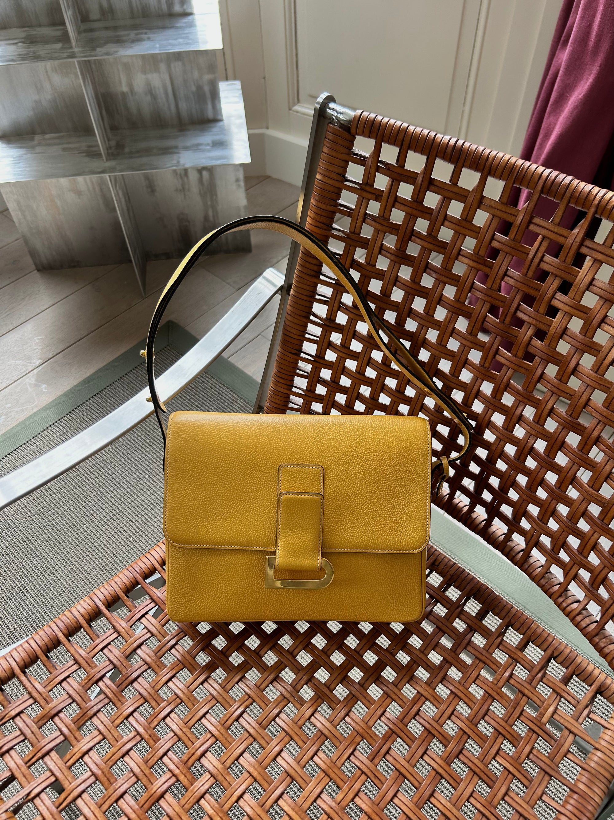 Yellow Poirier Crossbody Bag