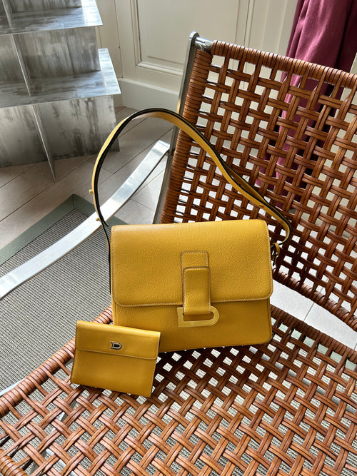 Delvaux Yellow Wallet