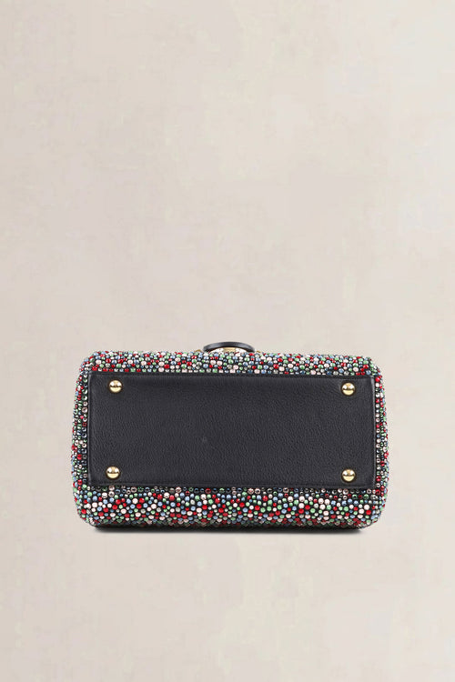 Delvaux Brillant Black Mini Crystal Multicolor Limited Edition Crossbody Bag