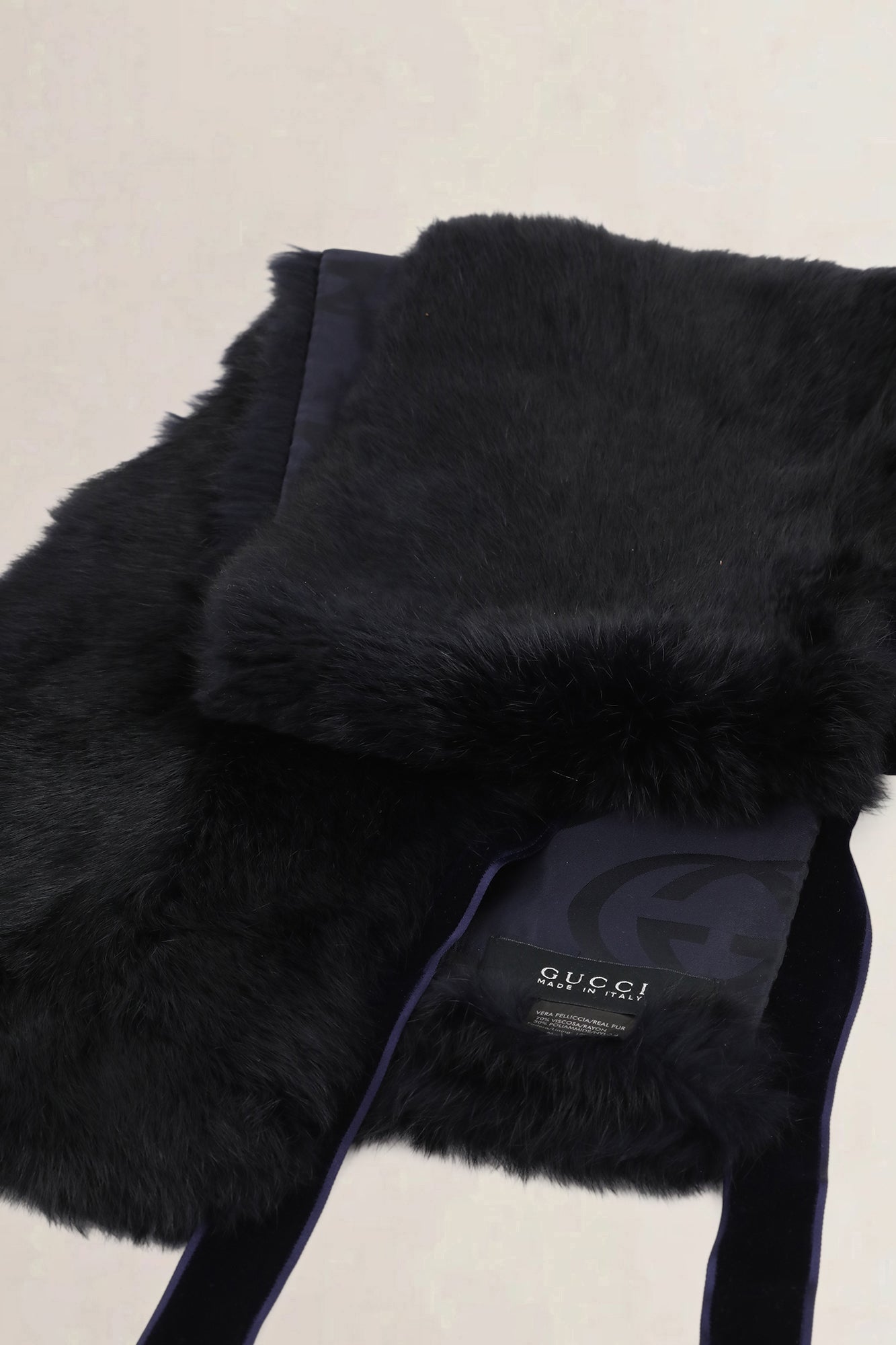 Gucci Black Fur Scarf