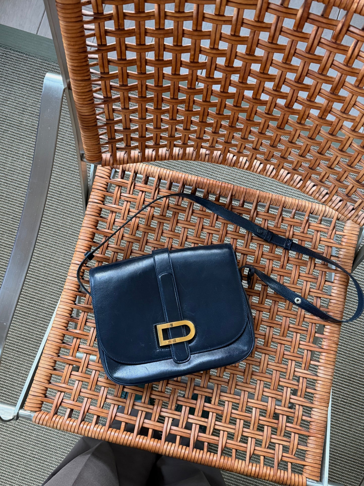 Delvaux Vintage Blue Shoulder Bag