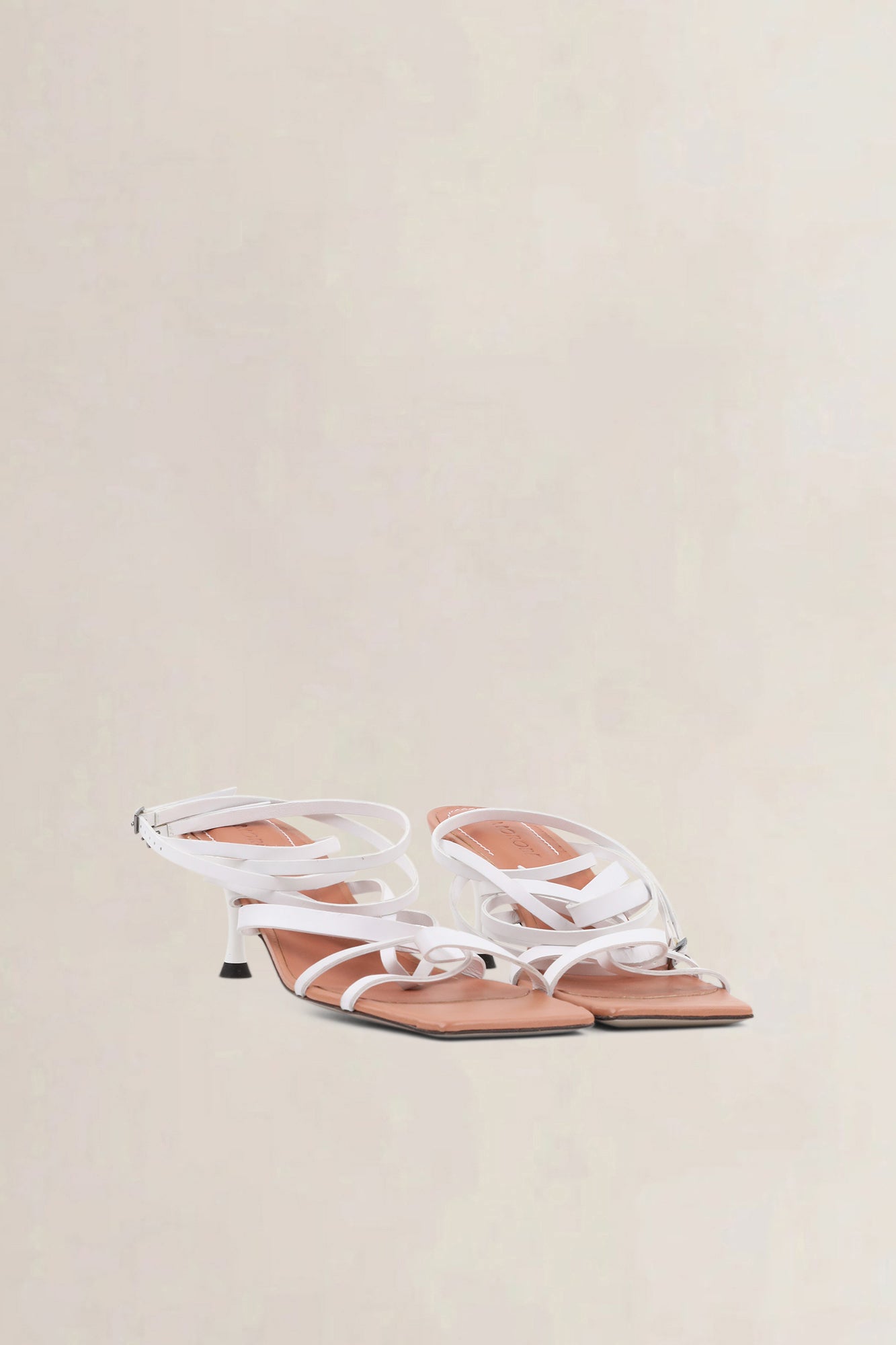 Morobé White Lace Sandals