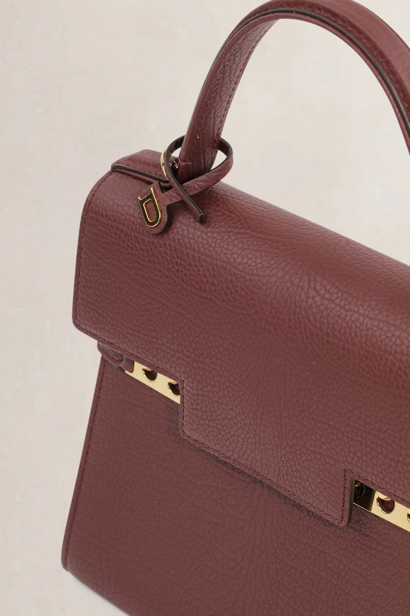 Delvaux Dark Burgundy Tempête PM Crossbody Bag