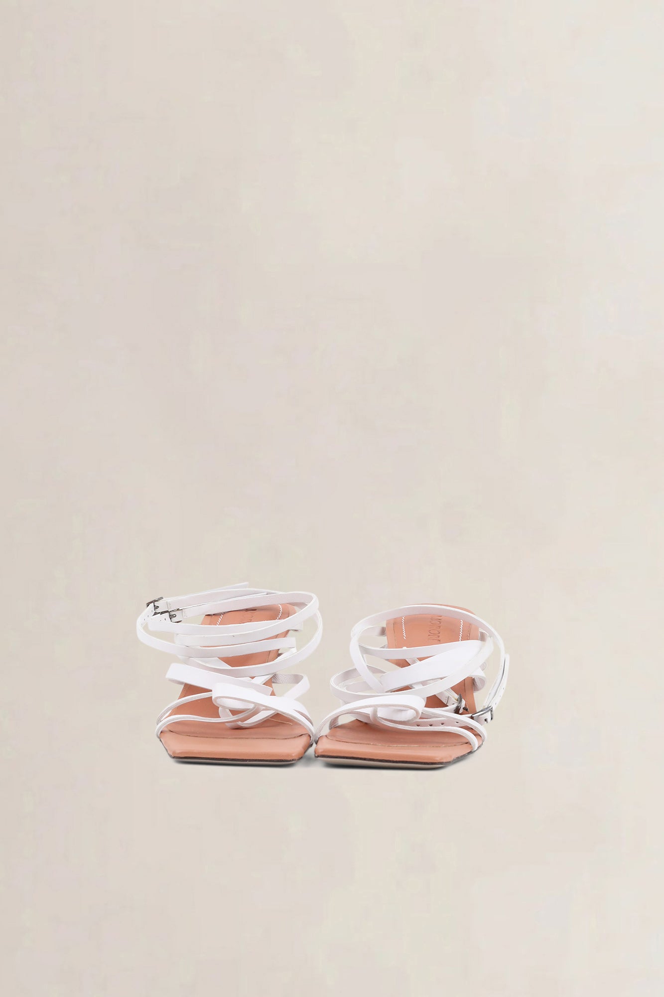 Morobé White Lace Sandals