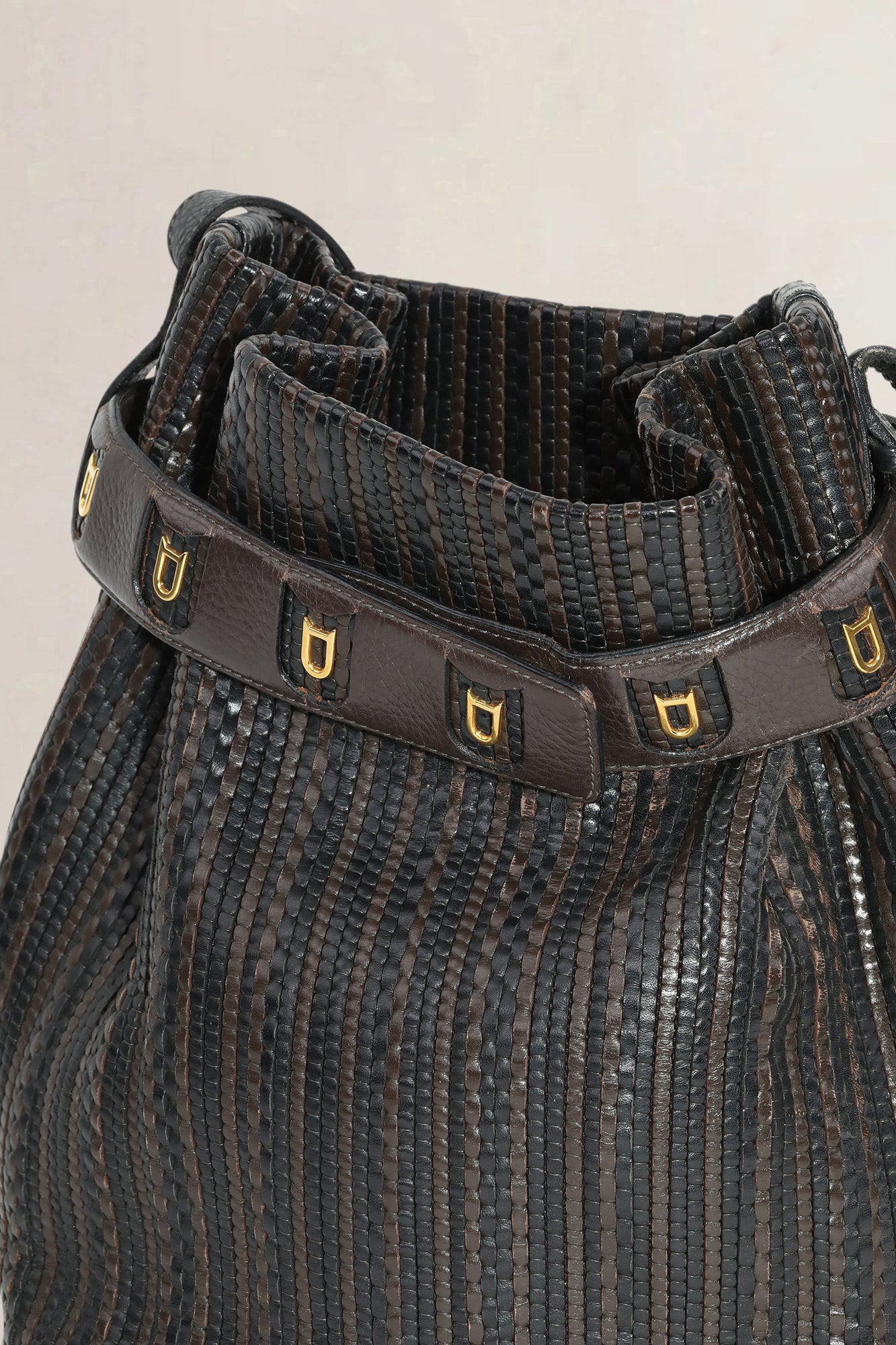 Delvaux Brown Toile De Cuir Calicot Crossbody Bag