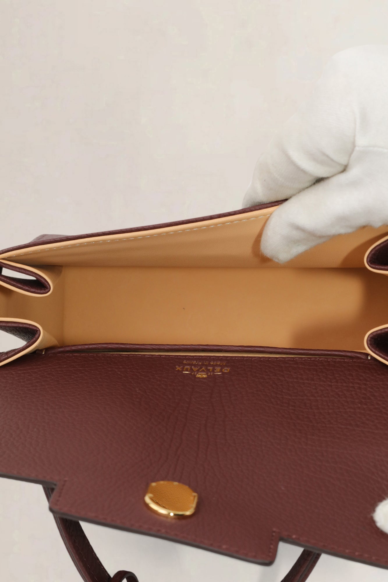 Delvaux Dark Burgundy Tempête PM Crossbody Bag