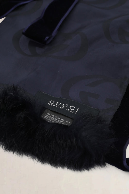 Gucci Black Fur Scarf