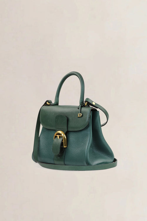Delvaux Brillant PM Green Crossbody Bag