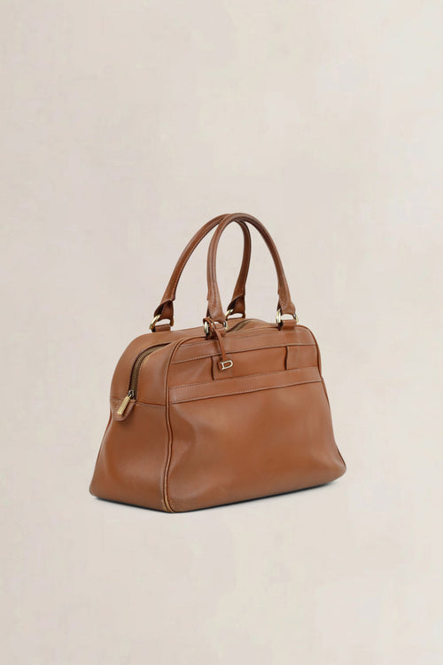 Delvaux Camel Parole Top Handle Bag