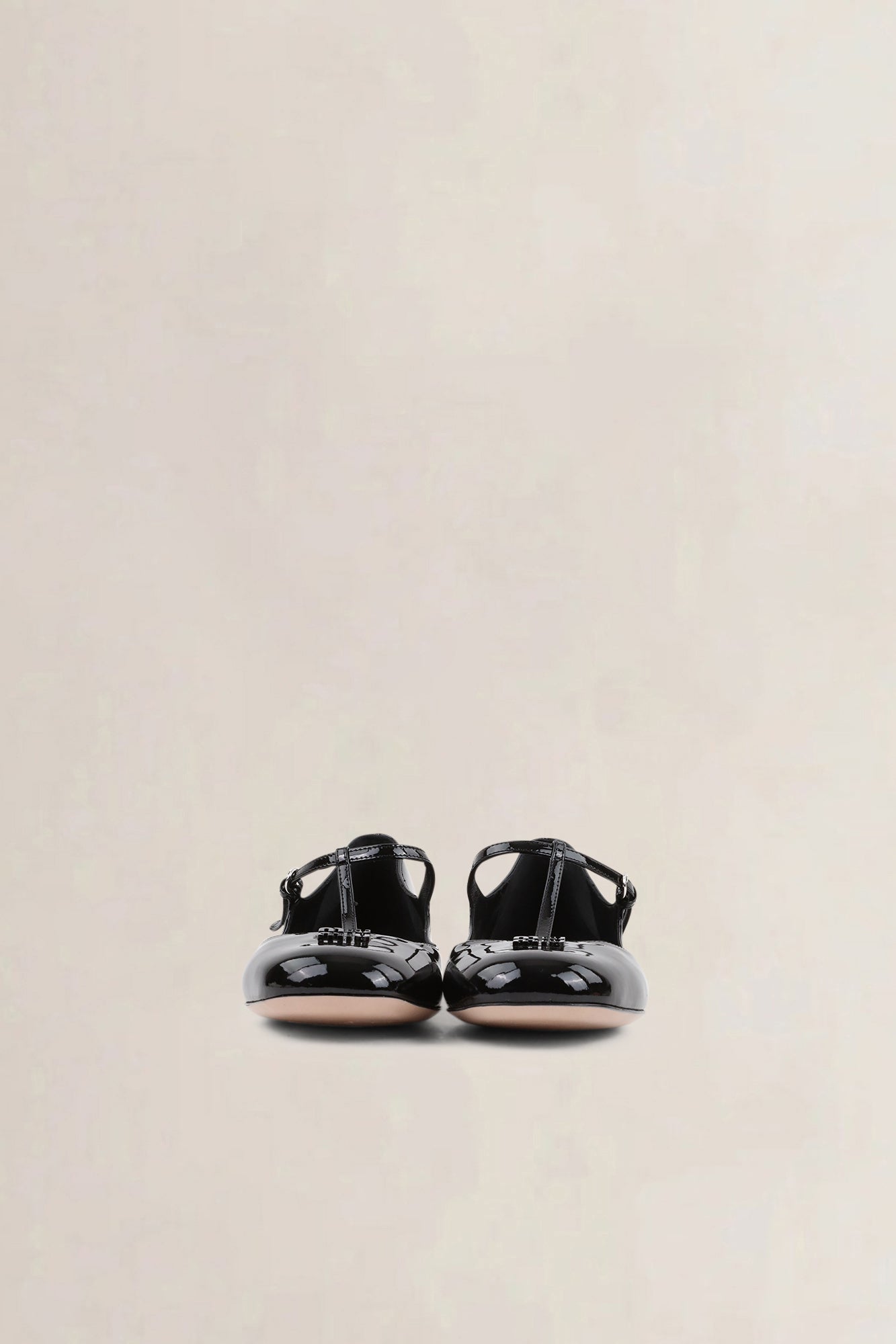 Miu Miu Black Patent Leather Ballet Flats