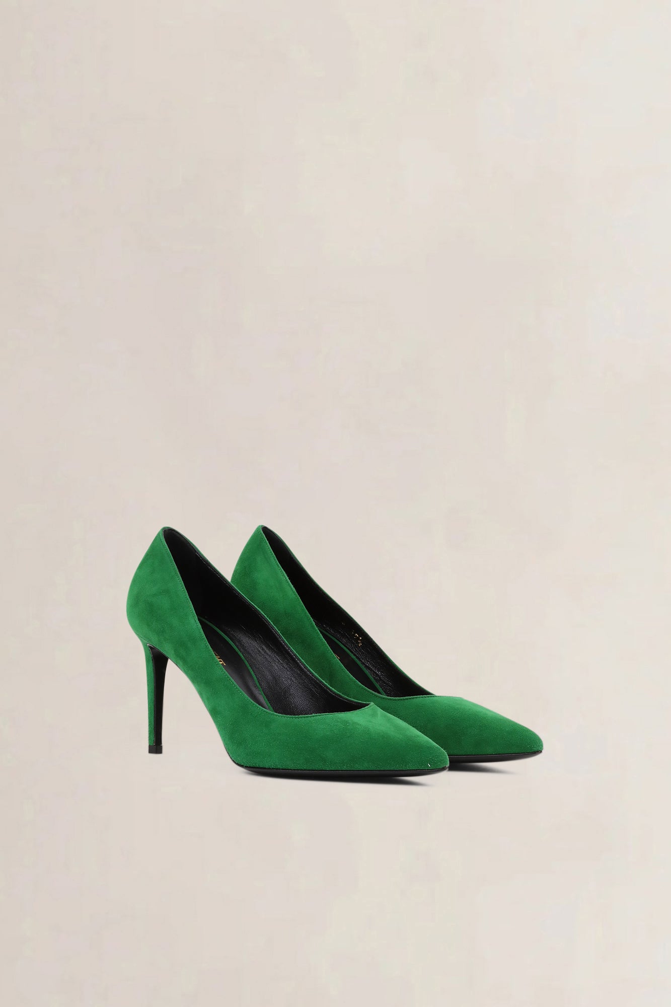 Saint Laurent Green Anja Suède Pumps