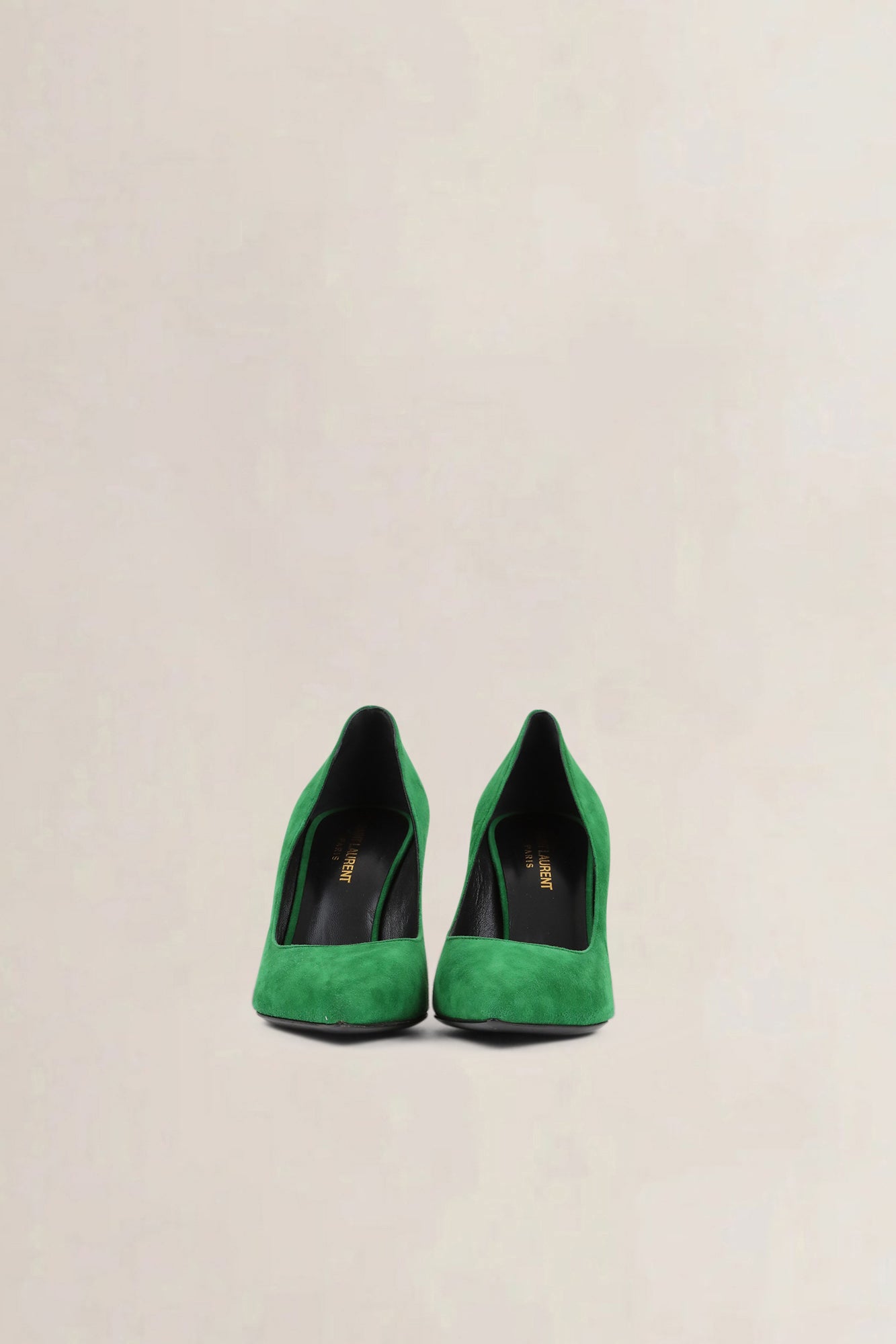 Saint Laurent Green Anja Suède Pumps