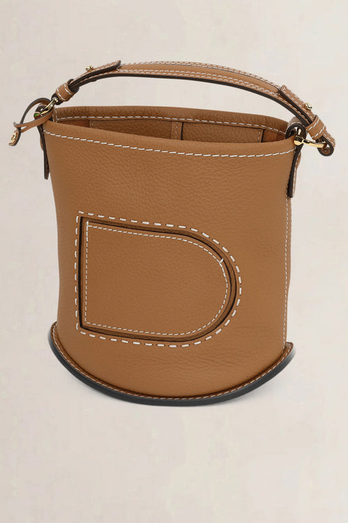 Delvaux Pin Mini Bucket Surpiqué Top Handle Bag